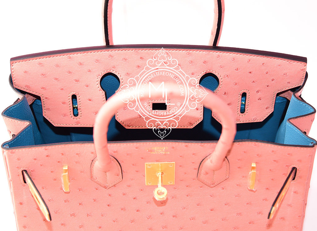 Hermes Pink Terre Cuite Special Order HSS Ostrich Birkin 30