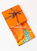 Hermes "Baobab Cat" Orange Twill Silk 90 cm Scarf