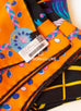 Hermes "Coupe de Gala" Orange Wash Twill Silk 90 cm Scarf