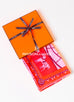 Hermes "Coupe de Gala" Red Pink Wash Twill Silk 90 cm Scarf