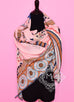 Hermes "The Savana Dance" Pink Cashmere 140 GM Shawl Scarf