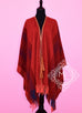 Hermes Cashmere Wool Red Rocabar Bivouac Poncho Cape