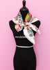 Hermes "Cache-cache Fleuri" White Twill Silk 90 cm Scarf
