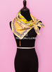 Hermes "Robe du Soir" Yellow Twill Silk 90 cm Scarf