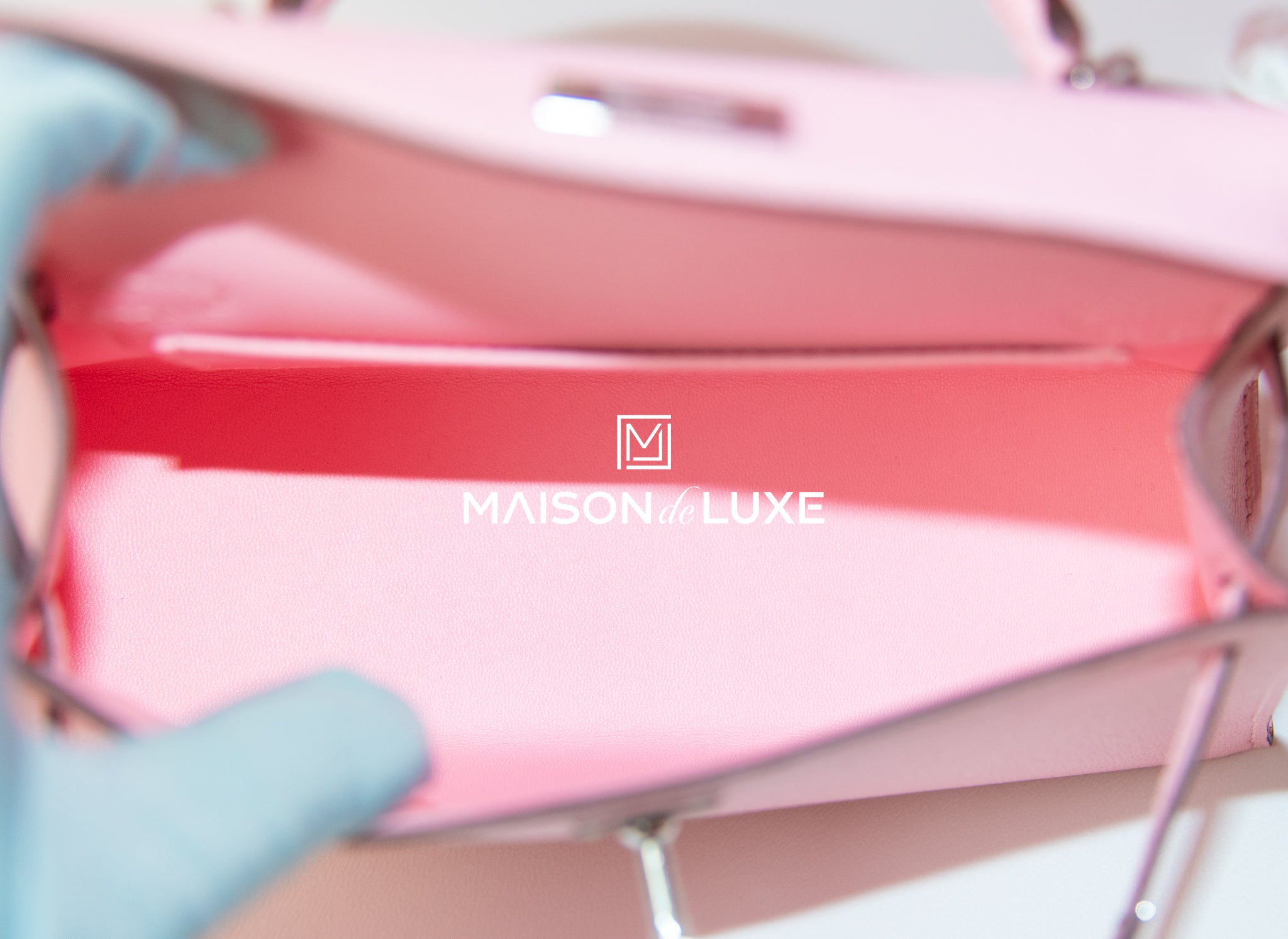 Hermes Mini Kelly II 20 Rose Sakura & Gris Perle Chèvre - MAISON de LUXE