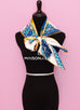 Hermes "Baobab Cat" White Twill Silk 90 cm Scarf