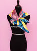 Hermes "Baobab Cat" Yellow Twill Silk 90 cm Scarf