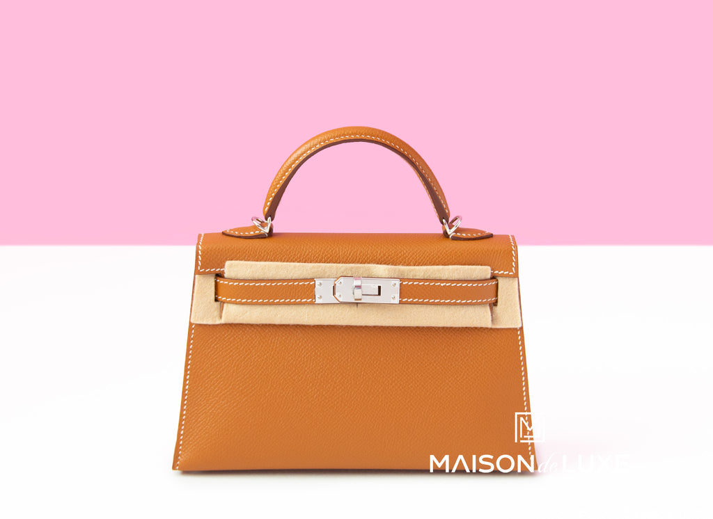 Hermes Gold Epsom Mini Kelly II 20 cm