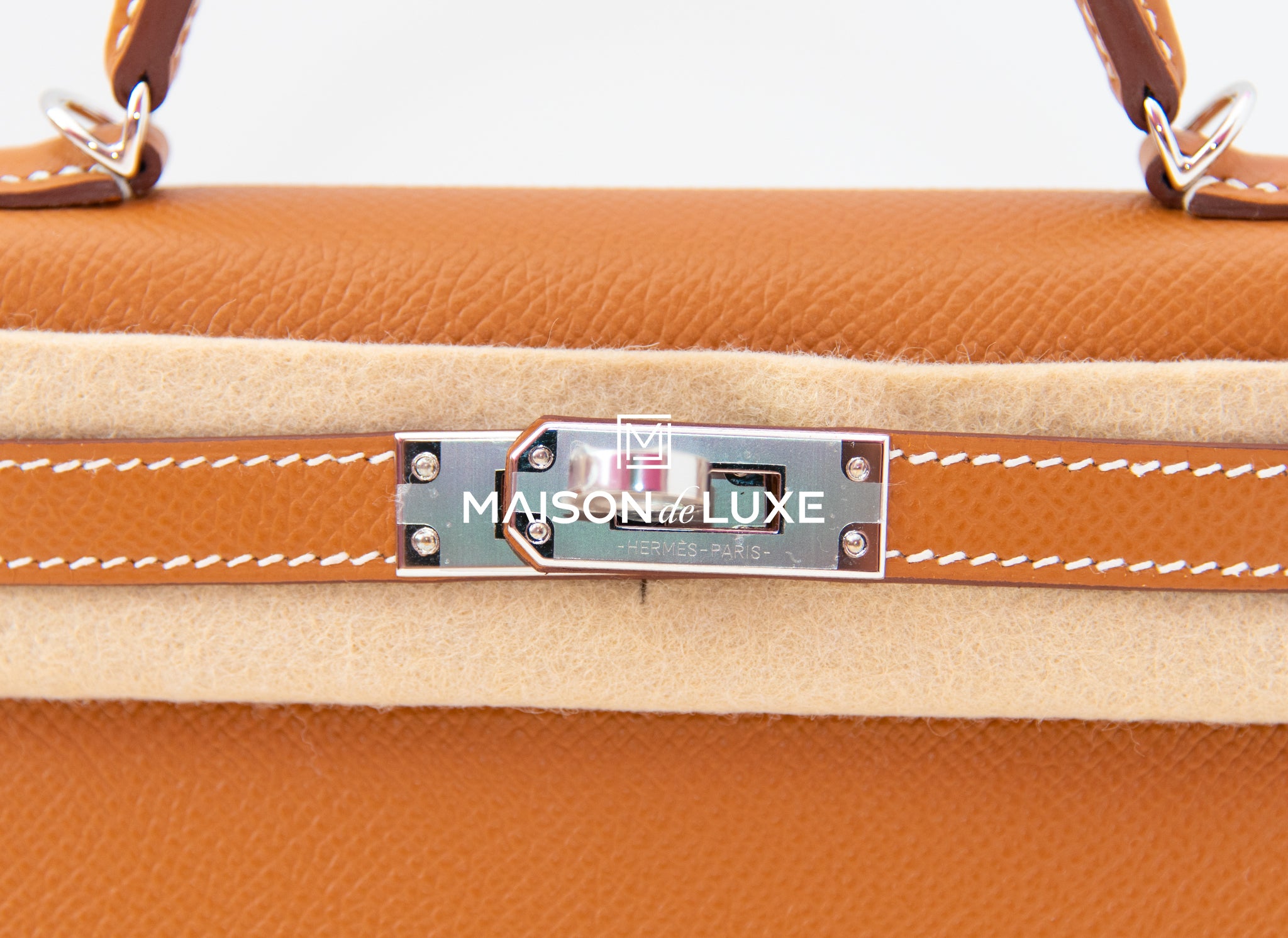 Hermes Mini Kelly 20 Orange Epsom Gold Hardware