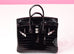Hermes Noir Black Crocodile Palladium Birkin 25 Handbag