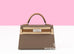 Hermes Etoupe / Alezan / Biscuit Epsom Mini Kelly II 20 cm