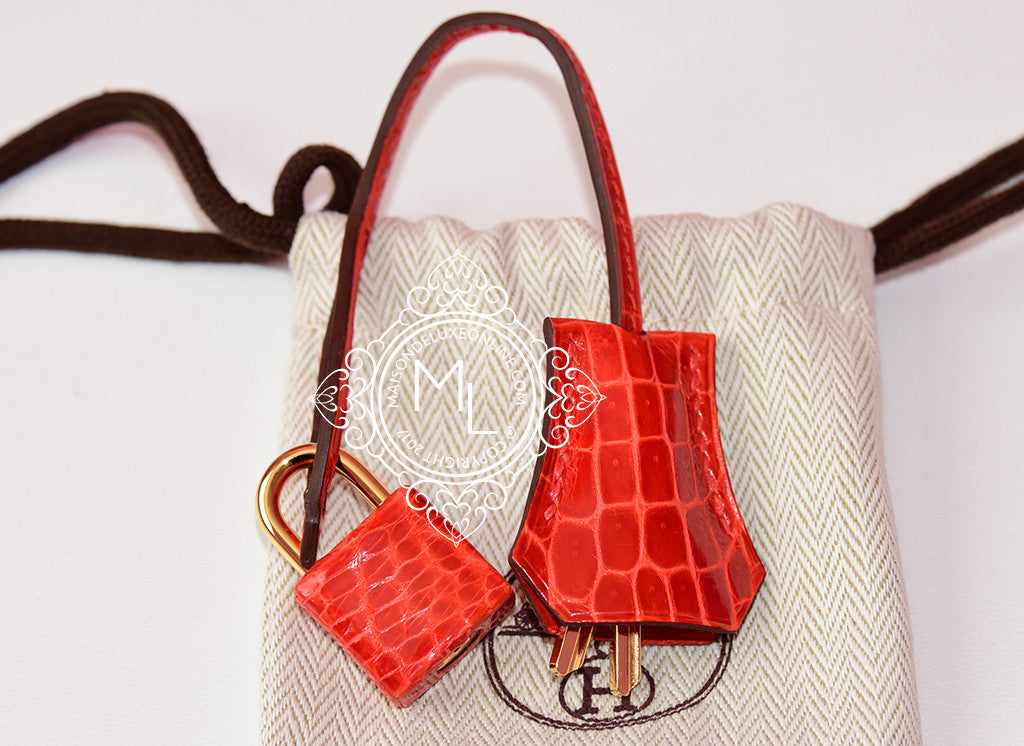 Hermes Geranium Red Crocodile Gold Birkin 25 Handbag Kelly Constance –  MAISON de LUXE