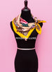Hermes "Pani La Shar Pawnee" Etoupe Wash Twill Silk 90 cm Scarf