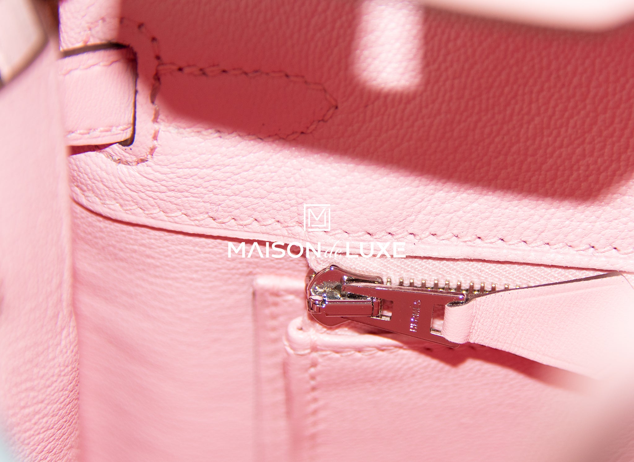Hermes Rose Sakura 3Q Pink Swift Palladium Hardware Birkin 25 Handbag Bag
