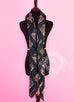 Hermes "Zenobie, Reine de Palmyre" Black Cashmere 140 GM Shawl Scarf