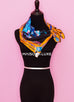 Hermes "Coupe de Gala" Orange Wash Twill Silk 90 cm Scarf
