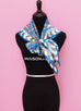 Hermes "Panoplie Equestre" Blue Gray Twill Silk 90 cm Scarf