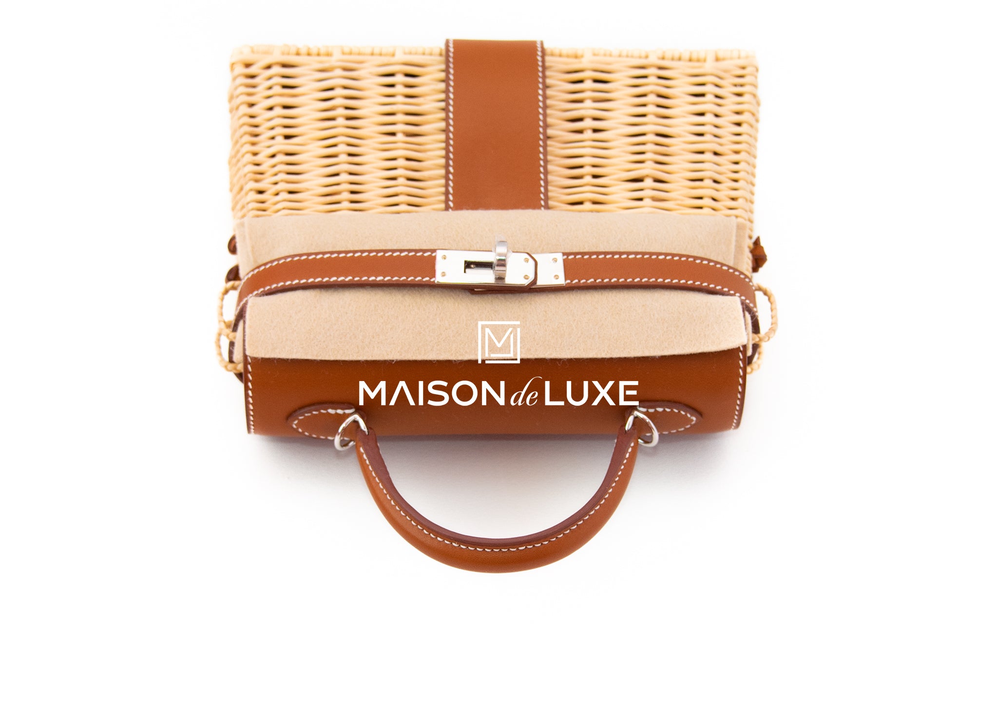Hermes Jaune de Naples Yellow Picnic Mini Kelly Bag Handbag Wicker – MAISON  de LUXE