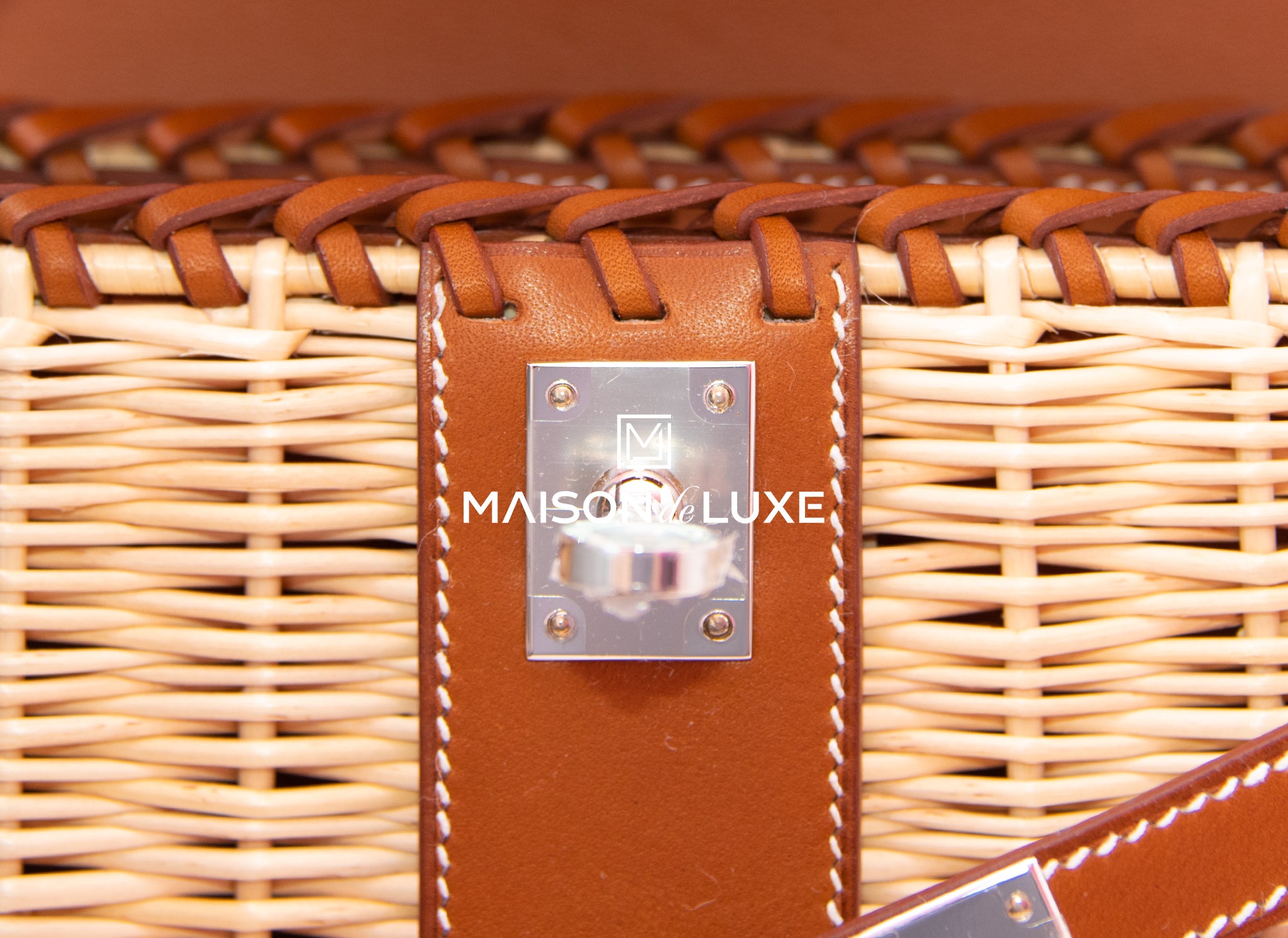 Hermes Fauve Brown Picnic Kelly Mini 20 Bag Handbag Wicker – MAISON de LUXE