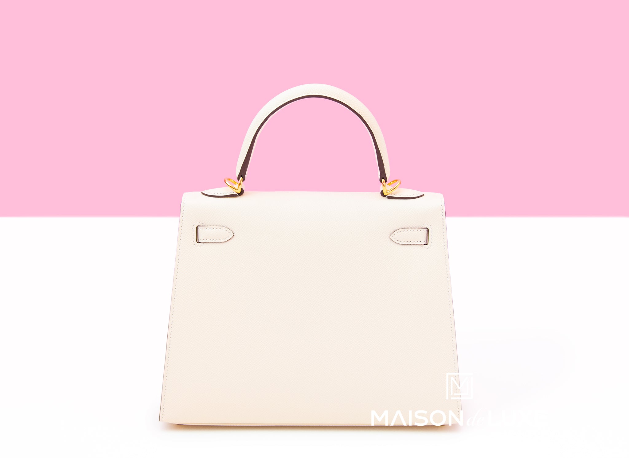 Hermes HSS Kelly Sellier 25 Nata Verso Brushed Gold Hardware – Madison  Avenue Couture