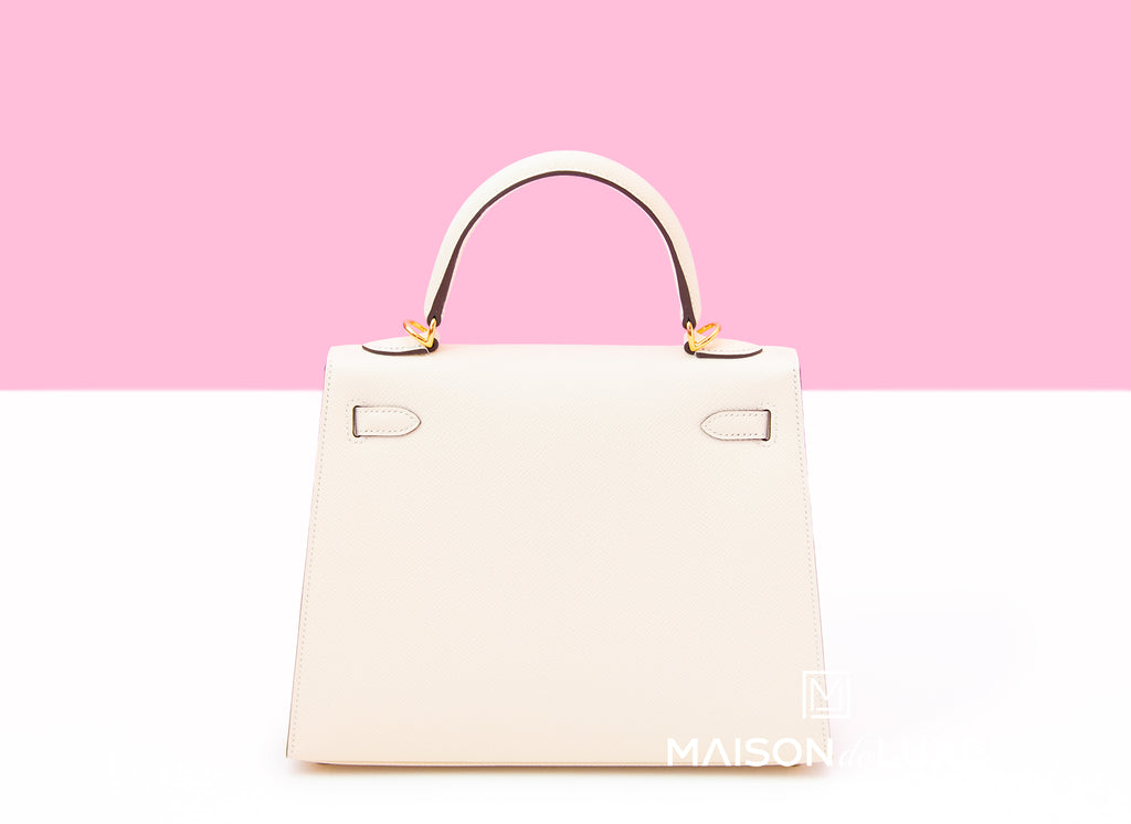 Hermès Kelly Sellier 25 Pink Rose Confetti Epsom PHW Bag