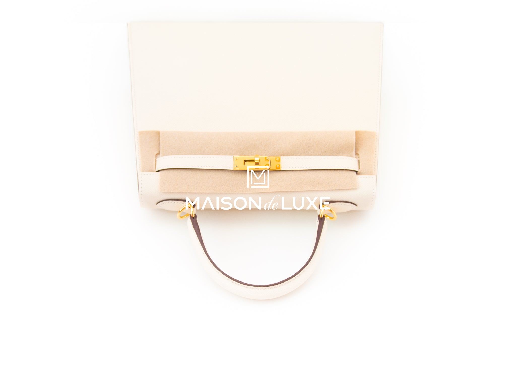 Hermes Kelly Sellier 25 Gold Epsom Palladium Hardware – Madison Avenue  Couture