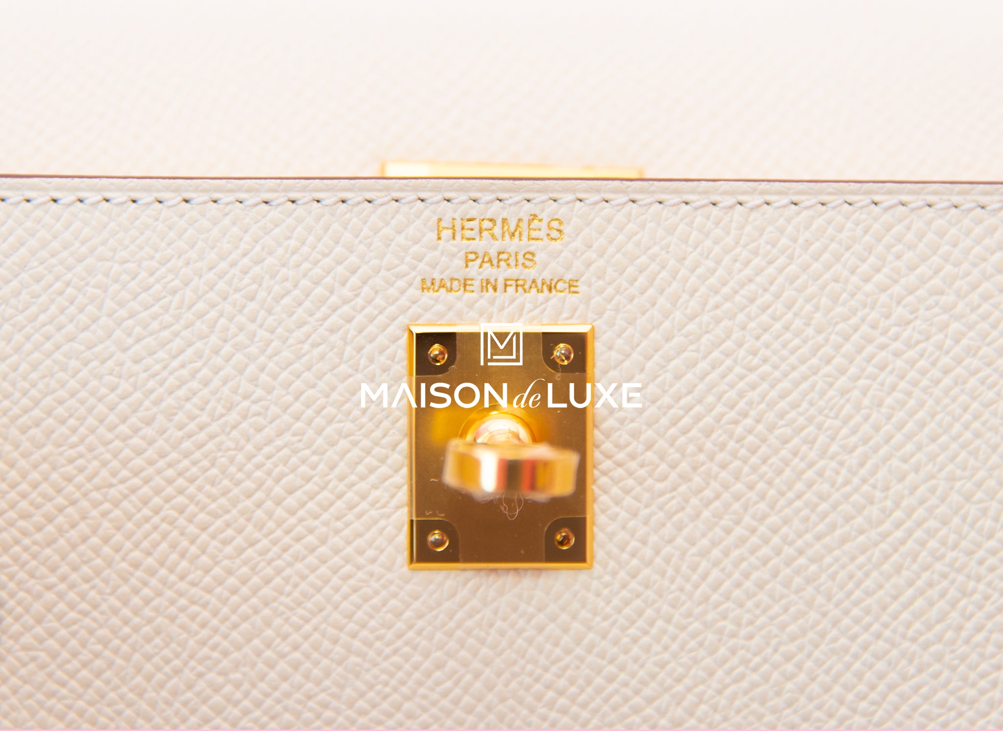 Hermès Kelly HSS 25 Nata/Trench Sellier Epsom Brushed Gold Hardware BGHW