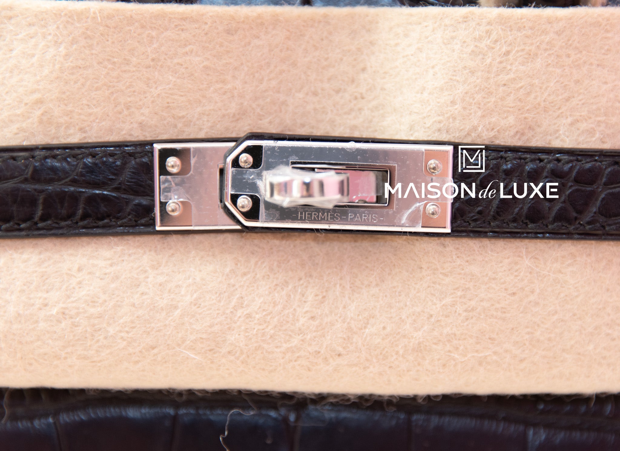Hermès Birkin 25cm Crocodile Matte Alligator Noir 89 Palladium Hardwar –  SukiLux