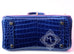 Hermes Blue Saphir Sapphire Crocodile Gold Birkin 25 Handbag