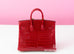 Hermes Braise Red POROSUS Crocodile Birkin 25 Handbag