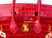 Hermes Braise Red POROSUS Crocodile Birkin 25 Handbag
