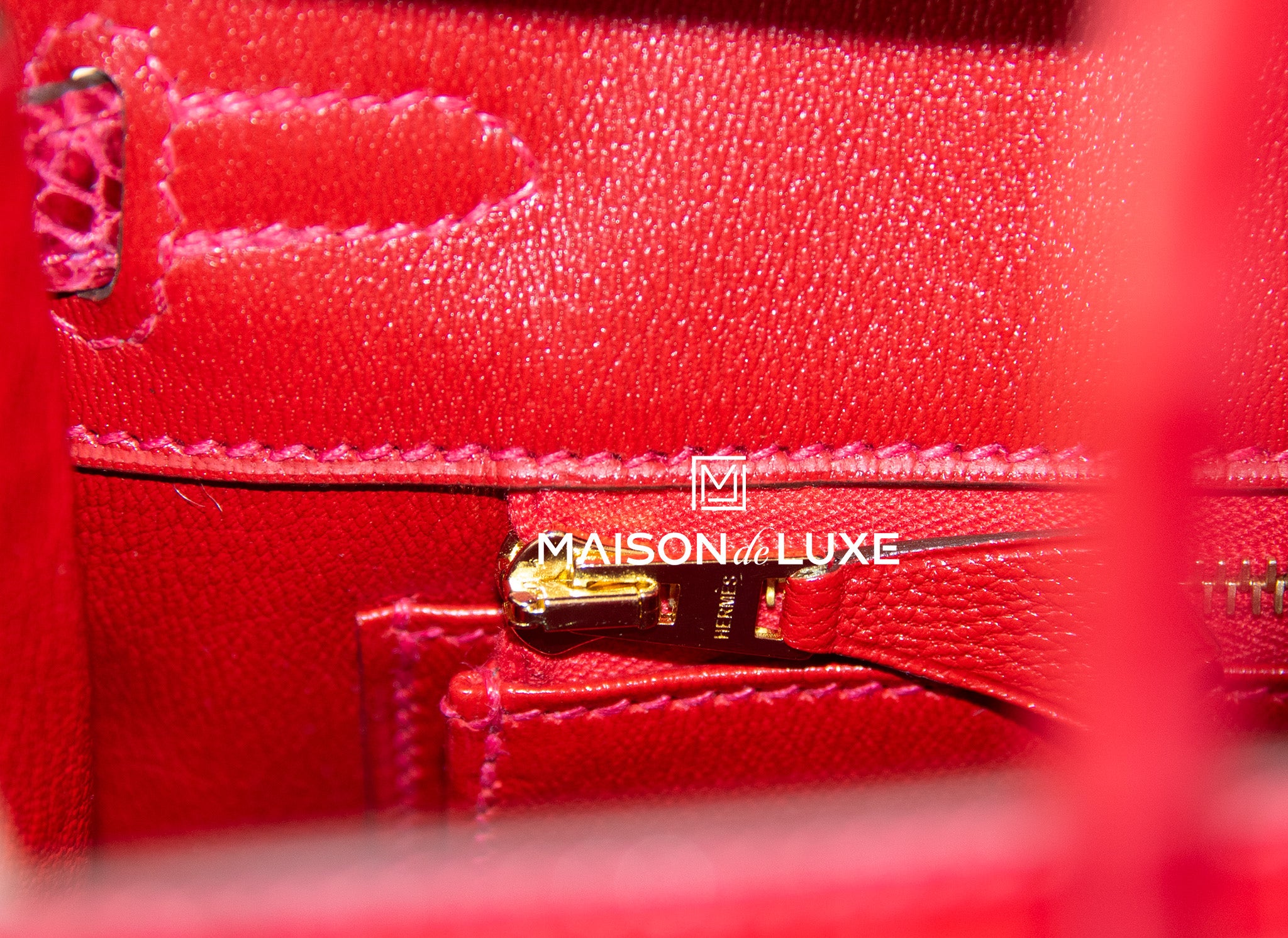 HERMÈS 25 CM LIPSTICK RED POROSUS CROCODILE DIAMOND ENCRUSTED BIRKIN - Only  Authentics