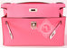 Hermes Rose Azalee PHW Mini Kelly Pochette Clutch