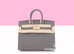 Hermes Gris Meyer Epsom GHW Sellier Birkin 25 Handbag