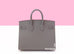 Hermes Gris Meyer Epsom GHW Sellier Birkin 25 Handbag