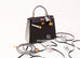 Hermes Noir + Gris Mouette HSS Sellier Kelly 25 Handbag