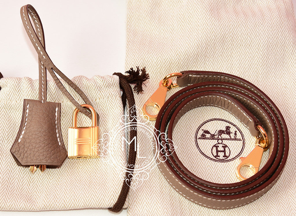 Hermès Kelly 25 Togo Etoupe Gold HW. Price Upon Request - Handbag