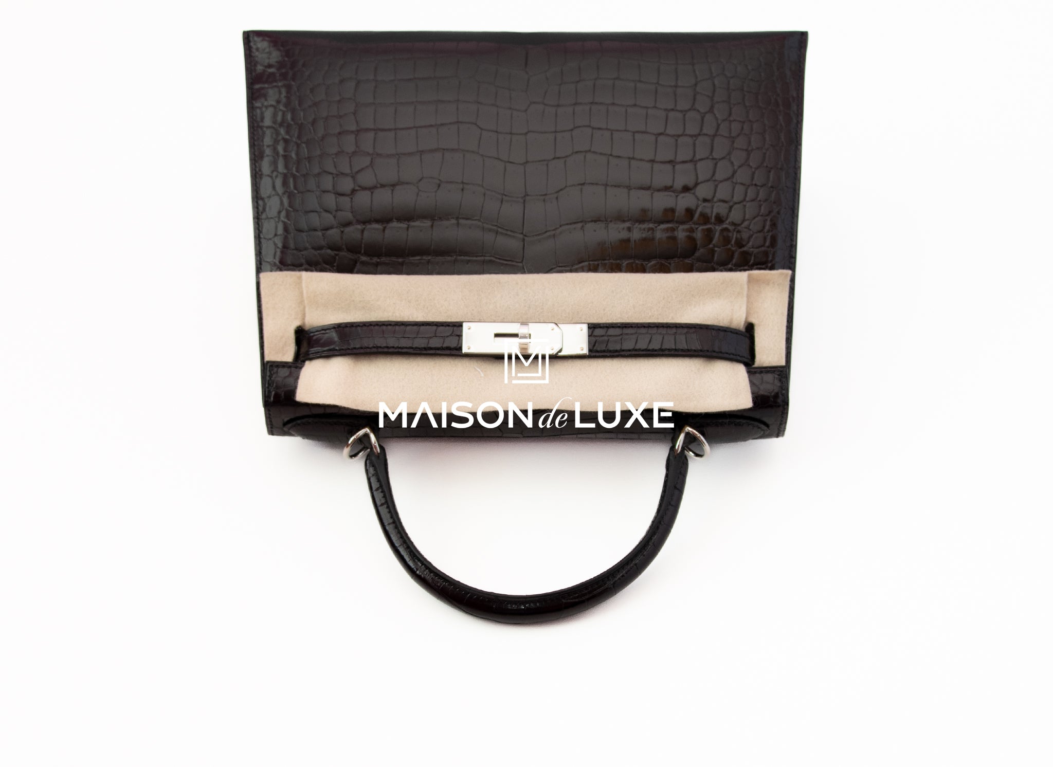 Hermes Noir Black Niloticus Crocodile Sellier Kelly 28 Handbag Bag – MAISON  de LUXE