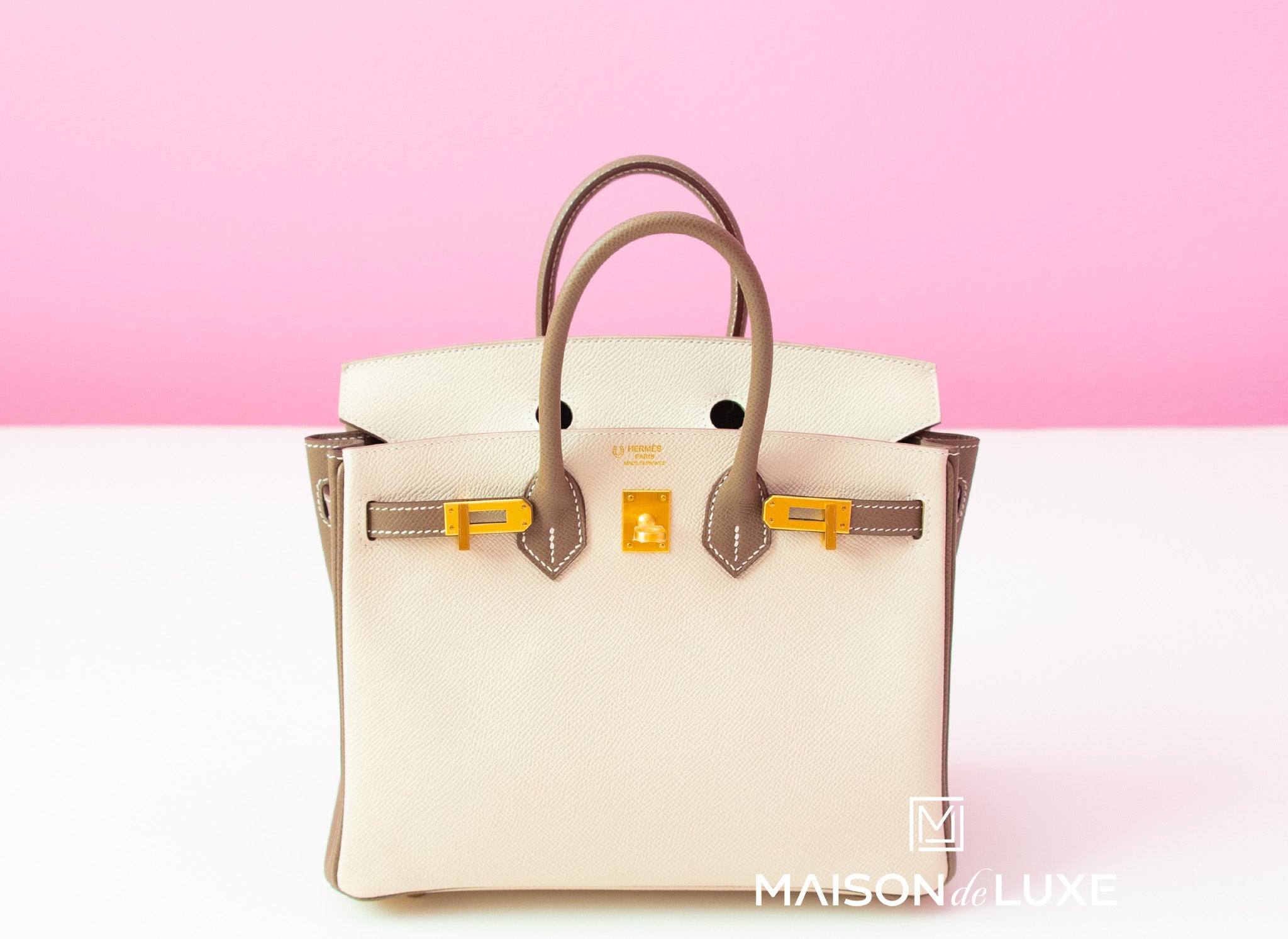 birkin 25 sellier craie