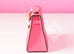 Hermes Rose Azalee PHW Mini Kelly Pochette Clutch