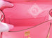 Hermes Rose Azalee PHW Mini Kelly Pochette Clutch