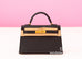 Hermes Mini Kelly II 20 Black Epsom Gold Hardware