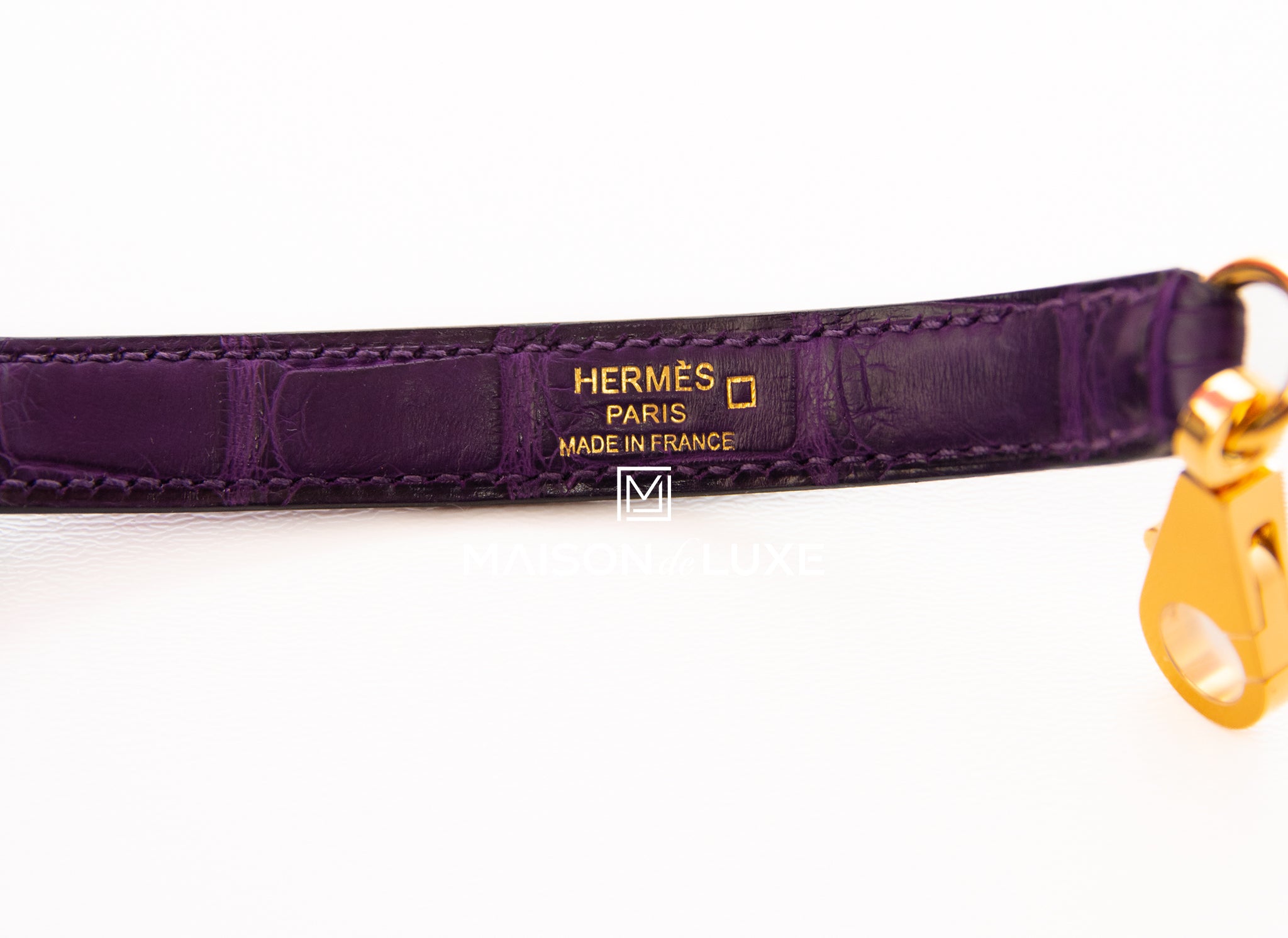 Hermès Kelly Pochette Alligator Amethyst