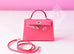Hermes Mini Kelly II 20 Rose Lipstick Chèvre Mysore
