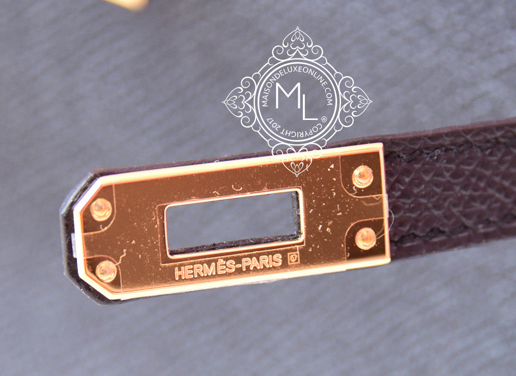 Hermes Mini Kelly Pochette Black Epsom Gold Hardware