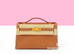 Hermes Mini Kelly Pochette Gold Swift GHW Clutch