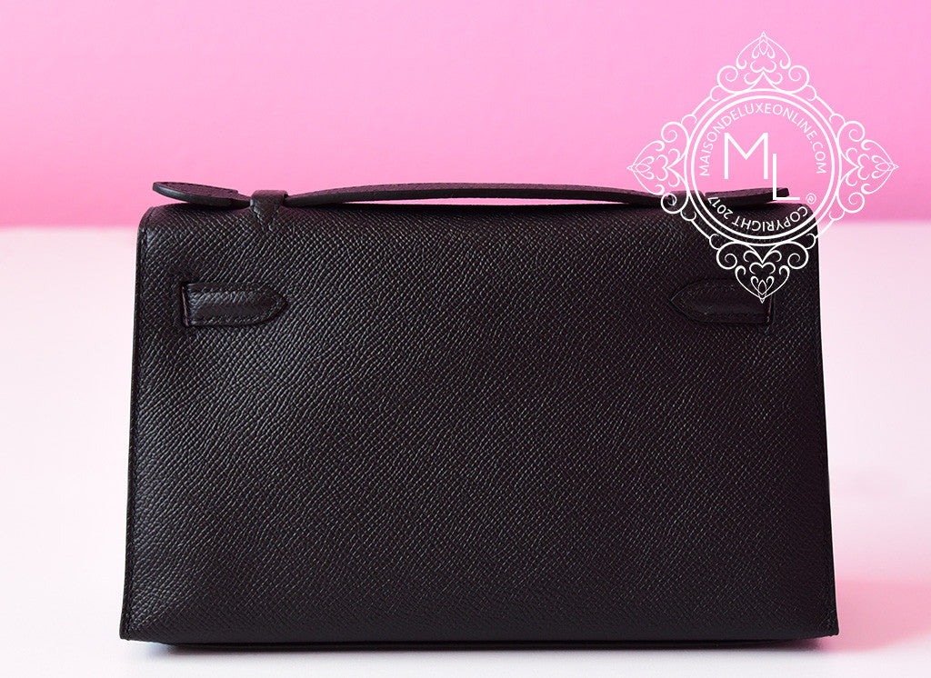 Privé Porter - Super rare Hermès Kelly Pochette in black Epsom