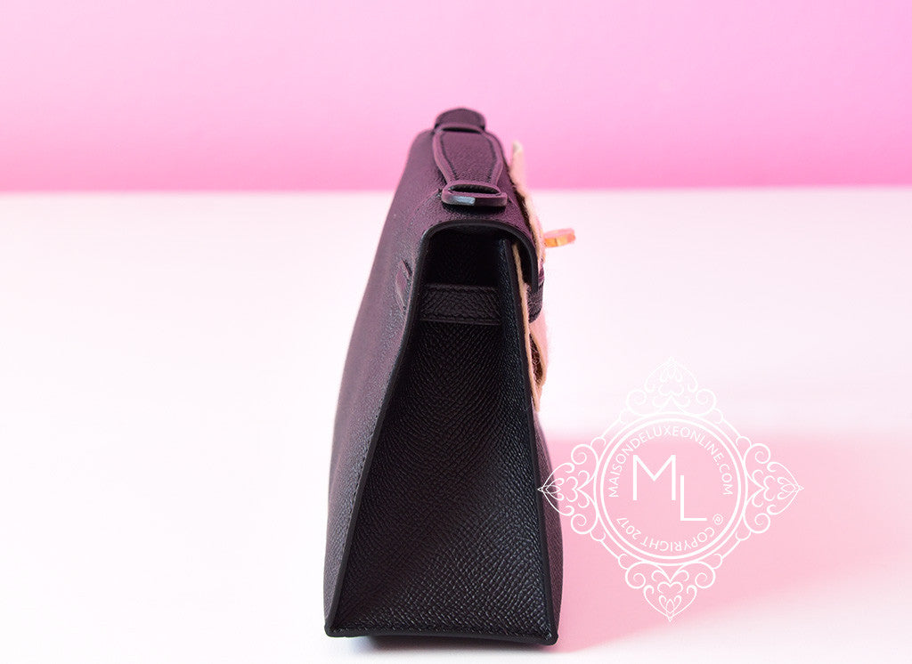 Hermes Mini Kelly Pochette Black Epsom at 1stDibs