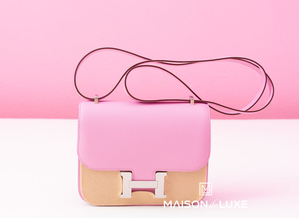 Hermes Constance Mini 18 Mauve Sylvestine Pink Epsom Handbag