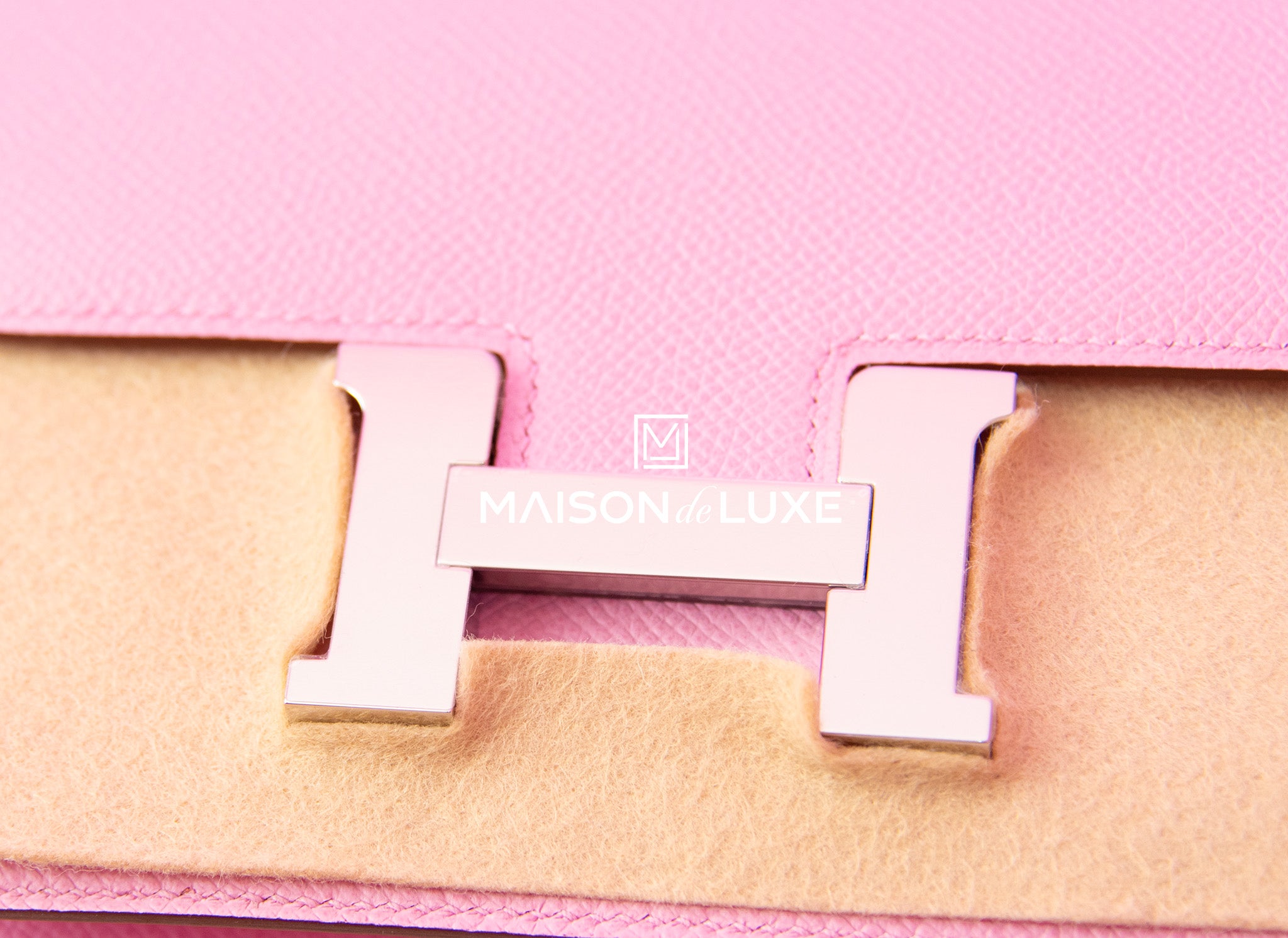 Hermes Constance mini Rose confetti Epsom leather Silver hardware